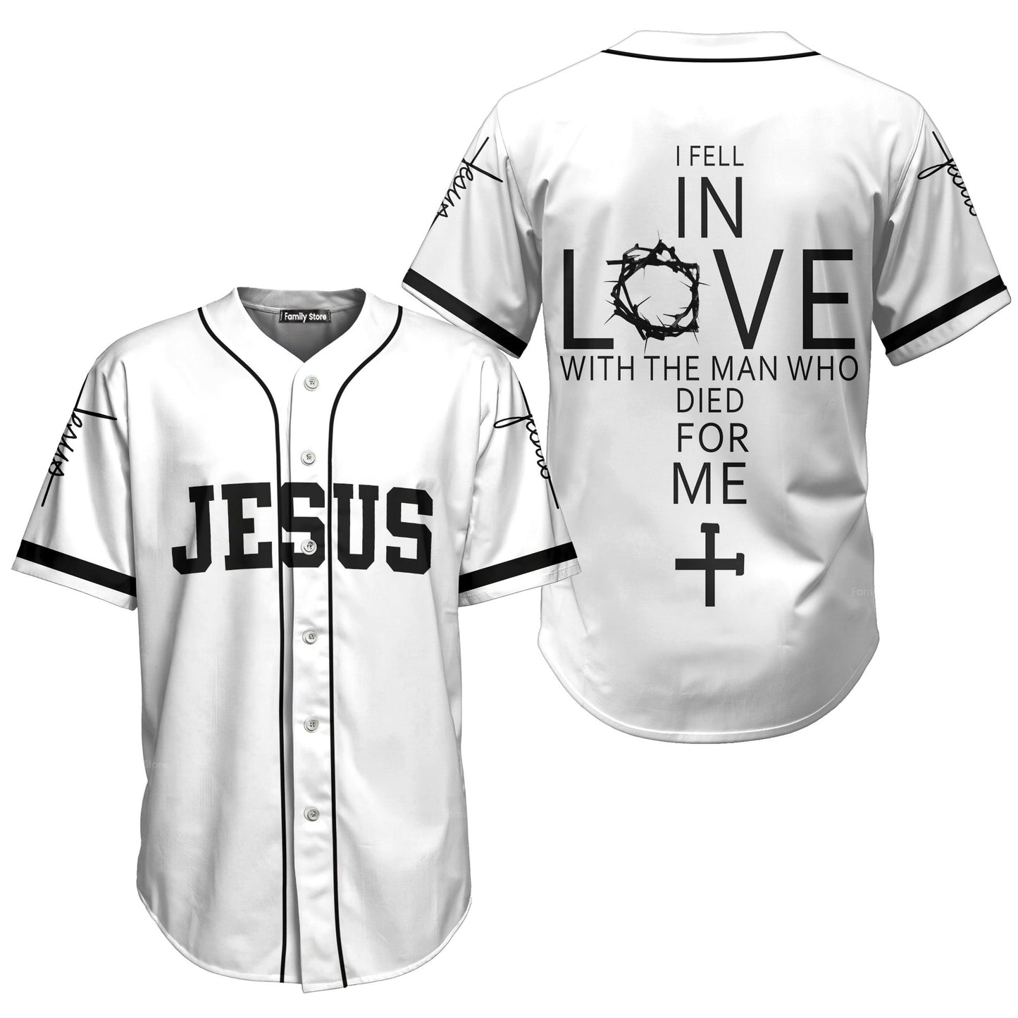 Jesus I feel in love Baseball Tee Jersey Shirt Printed 3D