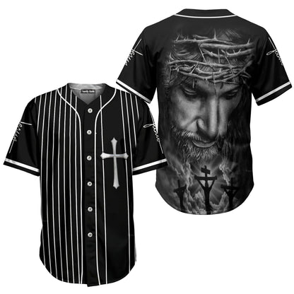 The Savior Jesus Face - Baseball Tee