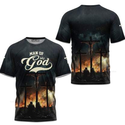 Man Of God Cross 3D TShirt