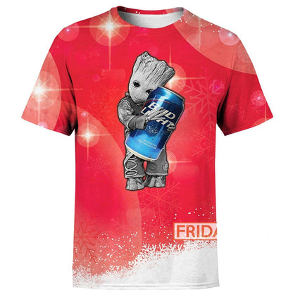  MV T-shirt Groot Hug Bud Light T-shirt Cute High Quality MV Groot Hoodie Sweater Tank 2025