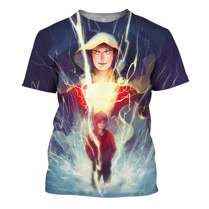  Shazam DC Hoodie Shazam DC 3D Print Shirt Awesome Shazam DC Shirt Sweater Tank