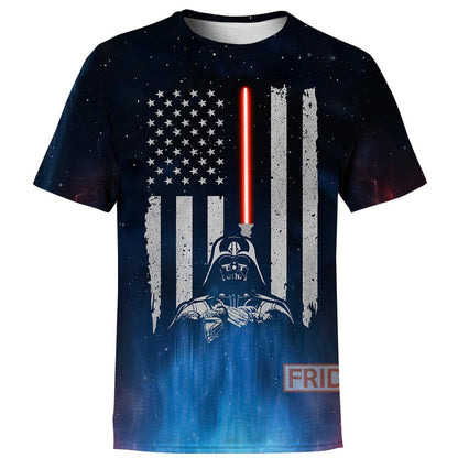 SW T-shirt SW D.Vader Lightsaber American Flag 3D Print T-shirt Cool SW Hoodie Sweater Tank 2025