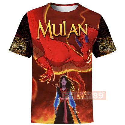 Mulan T-shirt Princess Mulan Dragon Cartoon 3D T-shirt Amazing DN Hoodie Sweater Tank