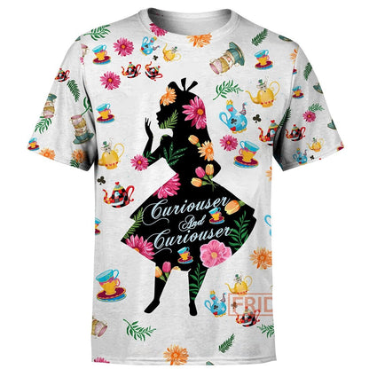 AIW T-shirt DN AIW Curiouser Beauty Floral Pattern T-shirt Amazing High Quality DN Hoodie Sweater Tank