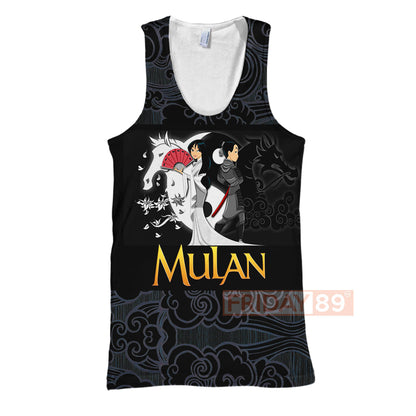 DN T-shirt Princess Mulan Beauty Art Motif Pattern 3D T-shirt Amazing DN Hoodie Sweater Tank