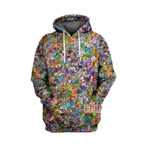 Pokemon T-Shirt Pokemon All Pocket Monsters T-Shirt Hoodie - Trendy Gift For Men & Women