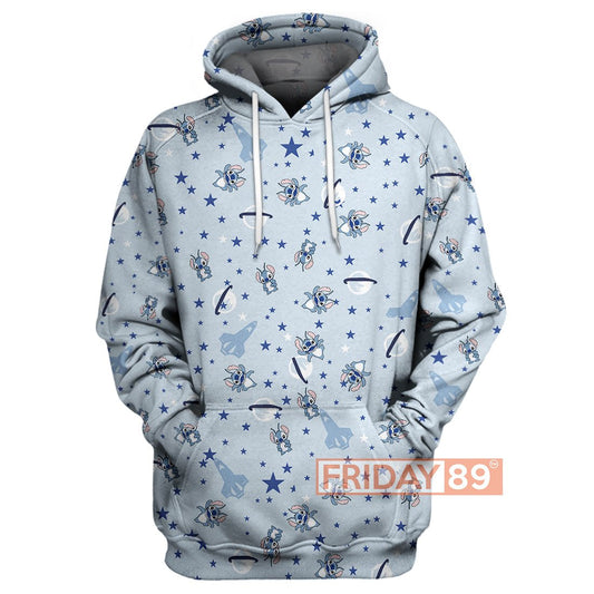  Stitch T-shirt Universe Adorable Blue T-shirt Hoodie 