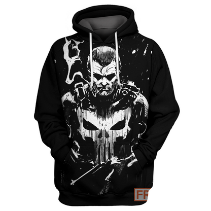  Punisher MV T-shirt Punisher Hoodie Black & White Punisher Shirt Black T-shirt Punisher MV Hoodie Sweater Tank 
