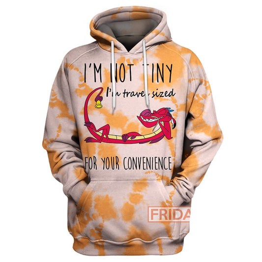 Mulan T-shirt Mulan Mushu TIE-DYE 3D Print T-shirt Awesome DN Hoodie Sweater Tank