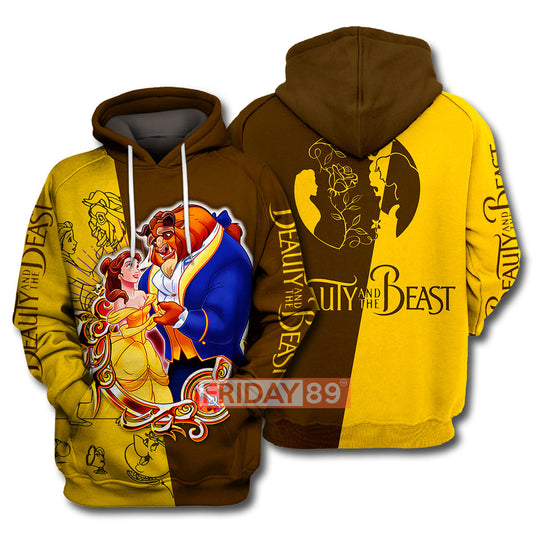 Beauty & The Beast T-shirt Beauty & The Beast DN Animated Film 3D Print T-shirt Amazing DN Hoodie Sweater Tank