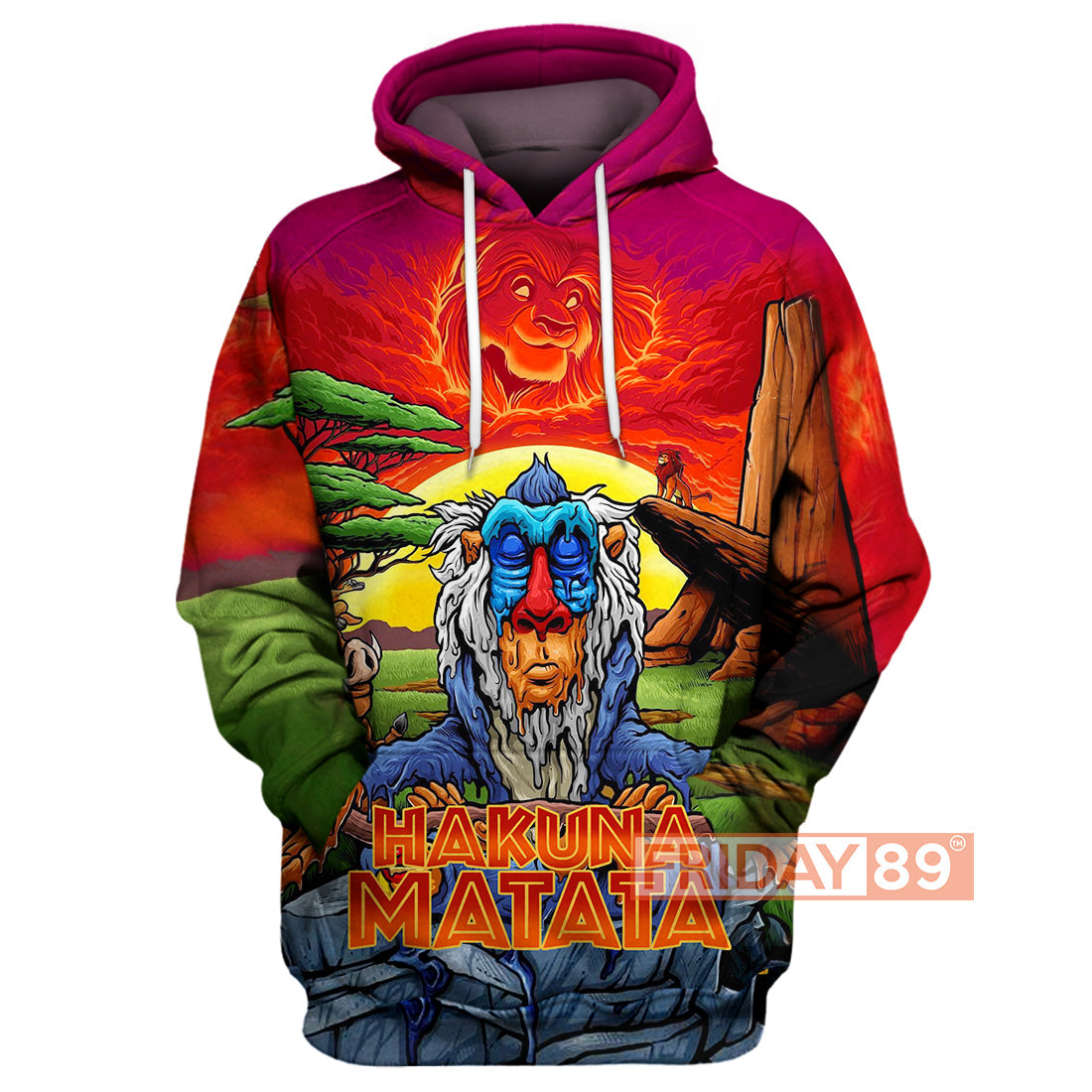 LK T-shirt LK Meditating Rafiki Hakuna Matata Lion T-shirt DN Hoodie Sweater Tank