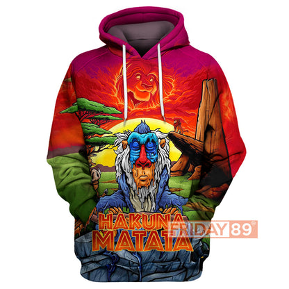 LK T-shirt LK Meditating Rafiki Hakuna Matata Lion T-shirt DN Hoodie Sweater Tank