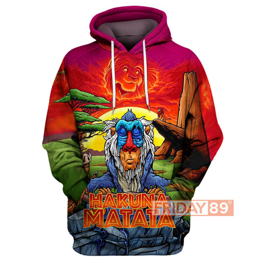 LK T-shirt LK Meditating Rafiki Hakuna Matata Lion T-shirt DN Hoodie Sweater Tank