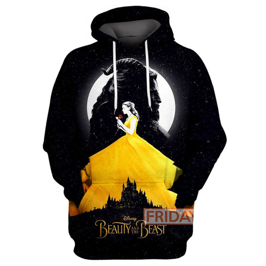 Beauty And The Beast T-shirt Beauty n The Beast Silhouette T-shirt DN Hoodie Sweater Tank