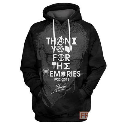  MV Stan Lee Hoodie SL Shirt - Thank You For The Memories T-shirt MV Stan Lee Shirt Sweatshirt Tank 