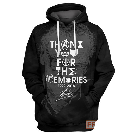  MV Stan Lee Hoodie SL Shirt - Thank You For The Memories T-shirt MV Stan Lee Shirt Sweatshirt Tank 