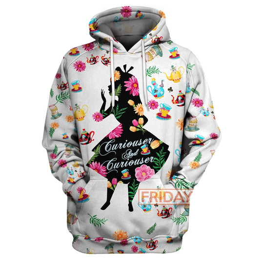 AIW T-shirt DN AIW Curiouser Beauty Floral Pattern T-shirt Amazing High Quality DN Hoodie Sweater Tank