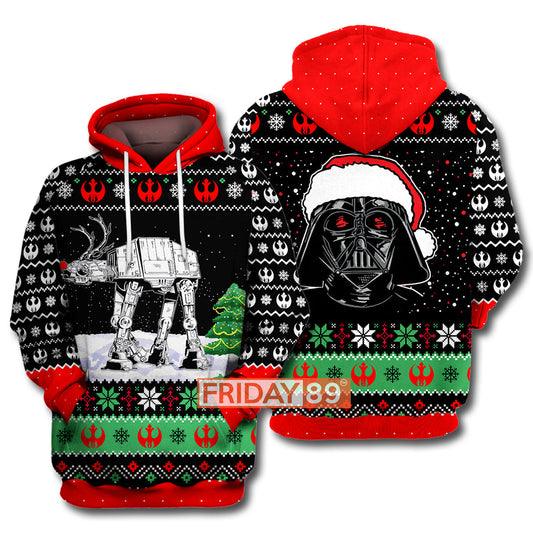  SW T-shirt Rudolph ATAT Walker Christmas Pattern T-shirt Awesome SW Hoodie Sweater Tank 
