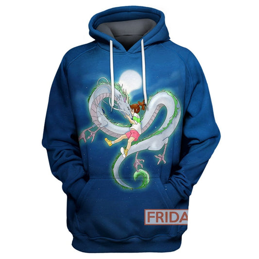  S.Ghibli Spirited Away Hoodie S.Ghibli Spirited Away Chihiro Dragon T-shirt Amazing S.Ghibli Shirt Sweater Tank 