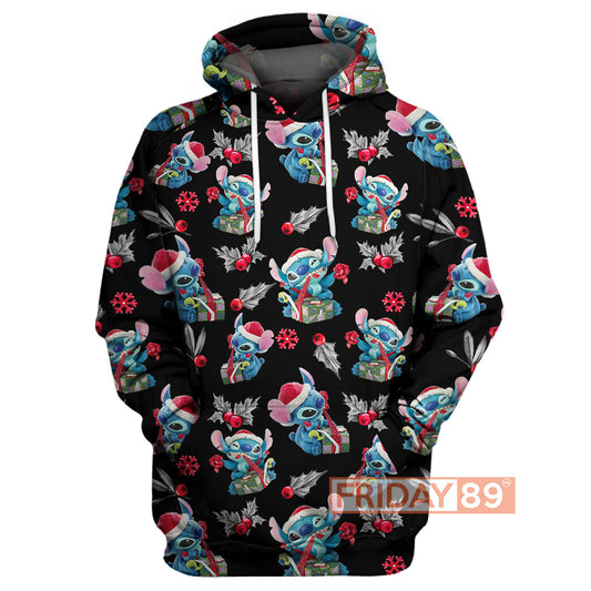 Stitch T-shirt Stitch Merry Christmas T-shirt High Quality DN Hoodie Sweater Tank