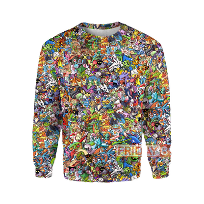 Pokemon T-Shirt Pokemon All Pocket Monsters T-Shirt Hoodie - Trendy Gift For Men & Women