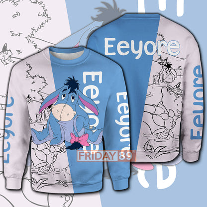 WTP T-shirt Eeyore Adorable Donkey Pooh Friends T-shirt Awesome DN Hoodie Sweater Tank