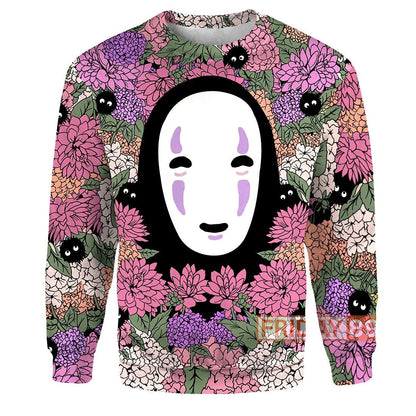  S.Ghibli Spirited Away Hoodie S.Ghibli No Face Floral Spirited Away T-shirt Cute S.Ghibli Shirt Sweater Tank 