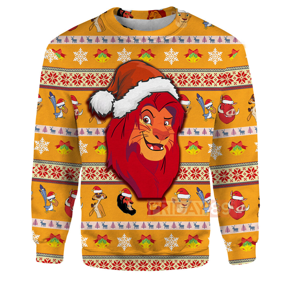 LK T-shirt Simba Wearing Santa Hat Christmas Pattern T-shirt Amazing DN Hoodie Sweater Tank