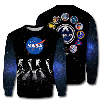  NASA T-shirt Apollo 11 Walking Astronauts T-shirt Amazing NASA Hoodie Sweater Tank 2023