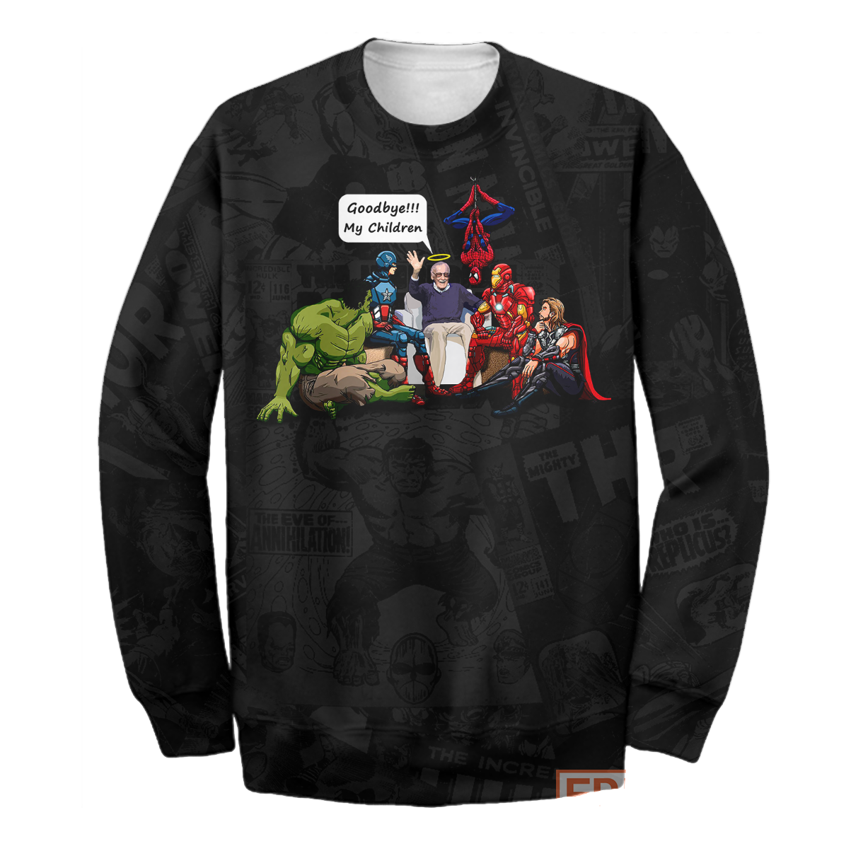  MV Hoodie Goodbye My Children - Stan Lee Black Super Heroes Shirt MV Shirt Sweatshirt Tank 2024