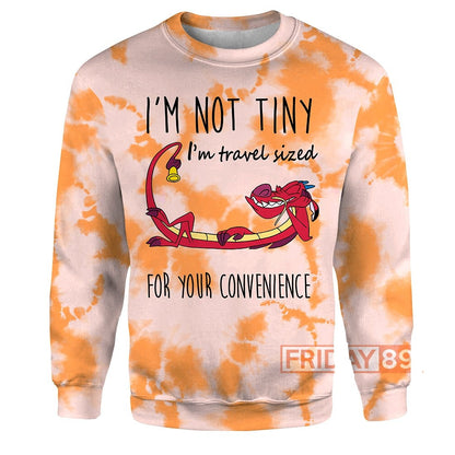 Mulan T-shirt Mulan Mushu TIE-DYE 3D Print T-shirt Awesome DN Hoodie Sweater Tank