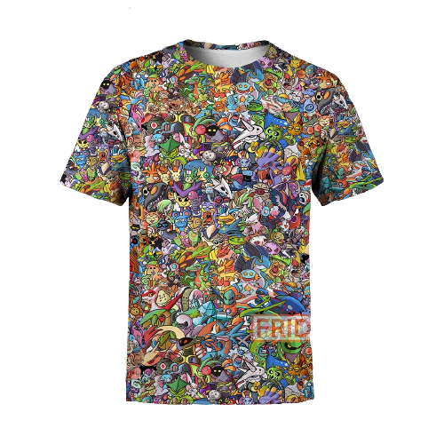 Pokemon T-Shirt Pokemon All Pocket Monsters T-Shirt Hoodie - Trendy Gift For Men & Women