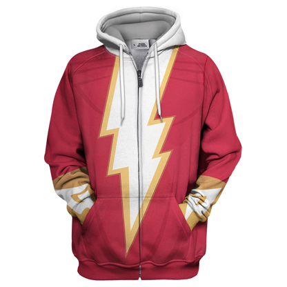  Shazam DC Hoodie Shazam Cosplay 3D Print Shirt Awesome Shazam DC Shirt Sweater Tank