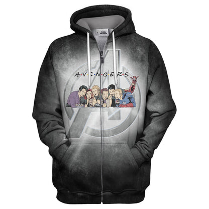  MV Hoodie Avengers Friends 3D Print Black T-shirt Amazing MV Avengers Shirt Sweater Tank 2023