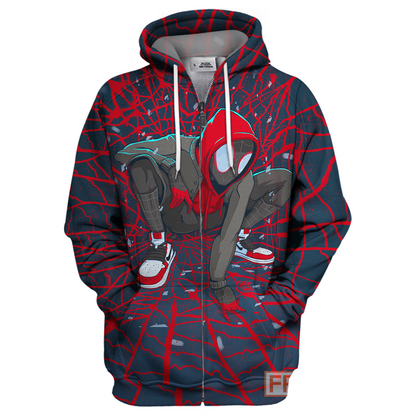  Spiderman Hoodie Spider Verse 3D Print T-shirt MV Spiderman Shirt Sweater Tank 2023