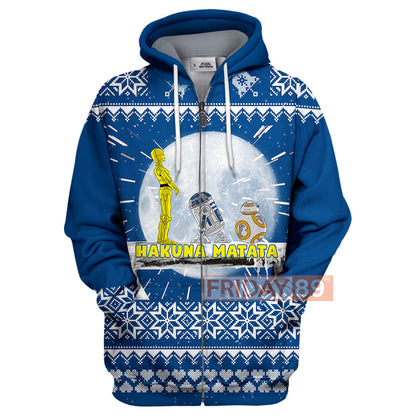  SW T-shirt Hakuna Matata Droidata R2-D2 C3PO And BB8 T-shirt Funny Amazing SW Hoodie Sweater Tank 2026