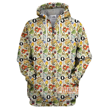  S.Ghibli Hoodie S.Ghibli All Characters Emoji Spirited Away Totoro T-shirt Amazing S.Ghibli Shirt Sweater Tank 