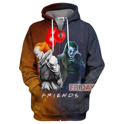  Joker IT Hoodie Joker And Pennywise Friends T-shirt Cool Joker IT Hoodie Sweater Tank 2026