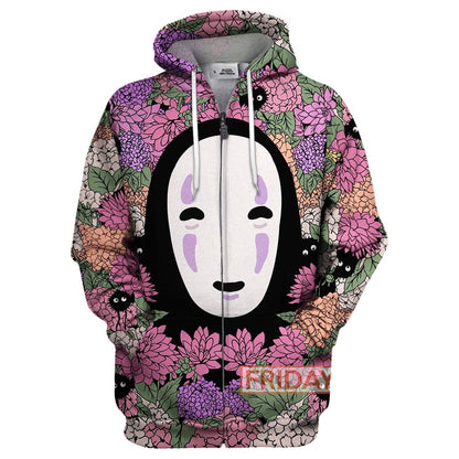  S.Ghibli Spirited Away Hoodie S.Ghibli No Face Floral Spirited Away T-shirt Cute S.Ghibli Shirt Sweater Tank 