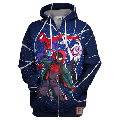  MV Spiderman Hoodie Spider Man New Universe 3D Print T-shirt MV Spiderman Shirt Sweater Tank 2023
