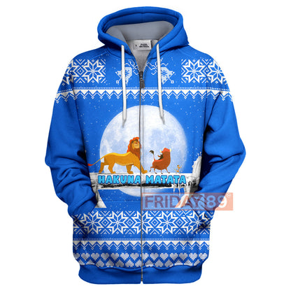 LK T-shirt Hakuna Matata Walking Christmas Pattern T-shirt DN Hoodie Sweater Tank