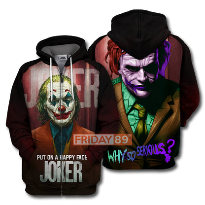  DC Joker Shirt 3D Print Joker Phoenix and H.Ledger Shirt DC Joker Hoodie Sweater Tank