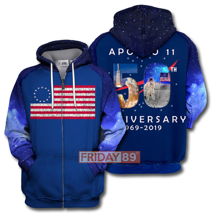  NASA T-shirt 50th Anniversary Apollo 11 Moon Landing T-shirt Amazing NASA Hoodie Sweater Tank 2025