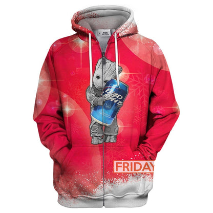  MV T-shirt Groot Hug Bud Light T-shirt Cute High Quality MV Groot Hoodie Sweater Tank 2026