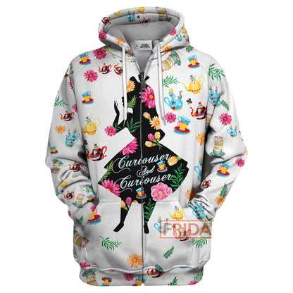 AIW T-shirt DN AIW Curiouser Beauty Floral Pattern T-shirt Amazing High Quality DN Hoodie Sweater Tank
