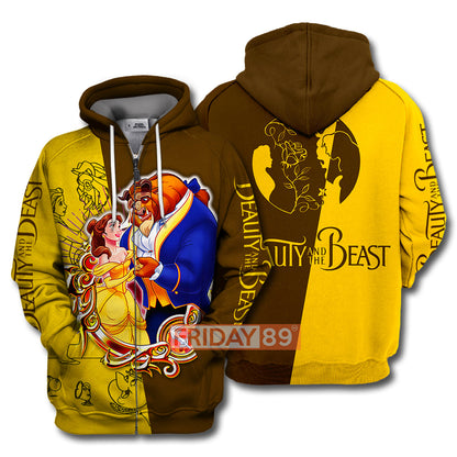 Beauty & The Beast T-shirt Beauty & The Beast DN Animated Film 3D Print T-shirt Amazing DN Hoodie Sweater Tank