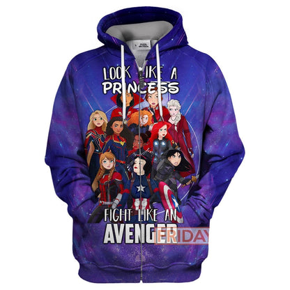  DN T-shirt Look Like A Princess Fight Like An AVs T-shirt Amazing DN Hoodie Sweater Tank