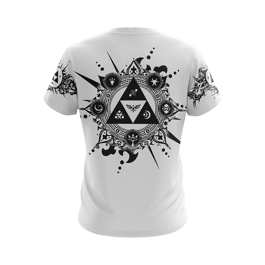 The Legend Of Zelda Hoodie Zelda Triforce Lorule Race Emblem T-shirt Black White Unisex