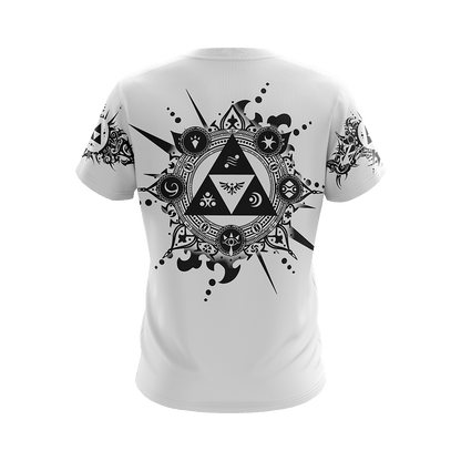 The Legend Of Zelda Hoodie Zelda Triforce Lorule Race Emblem T-shirt Black White Unisex