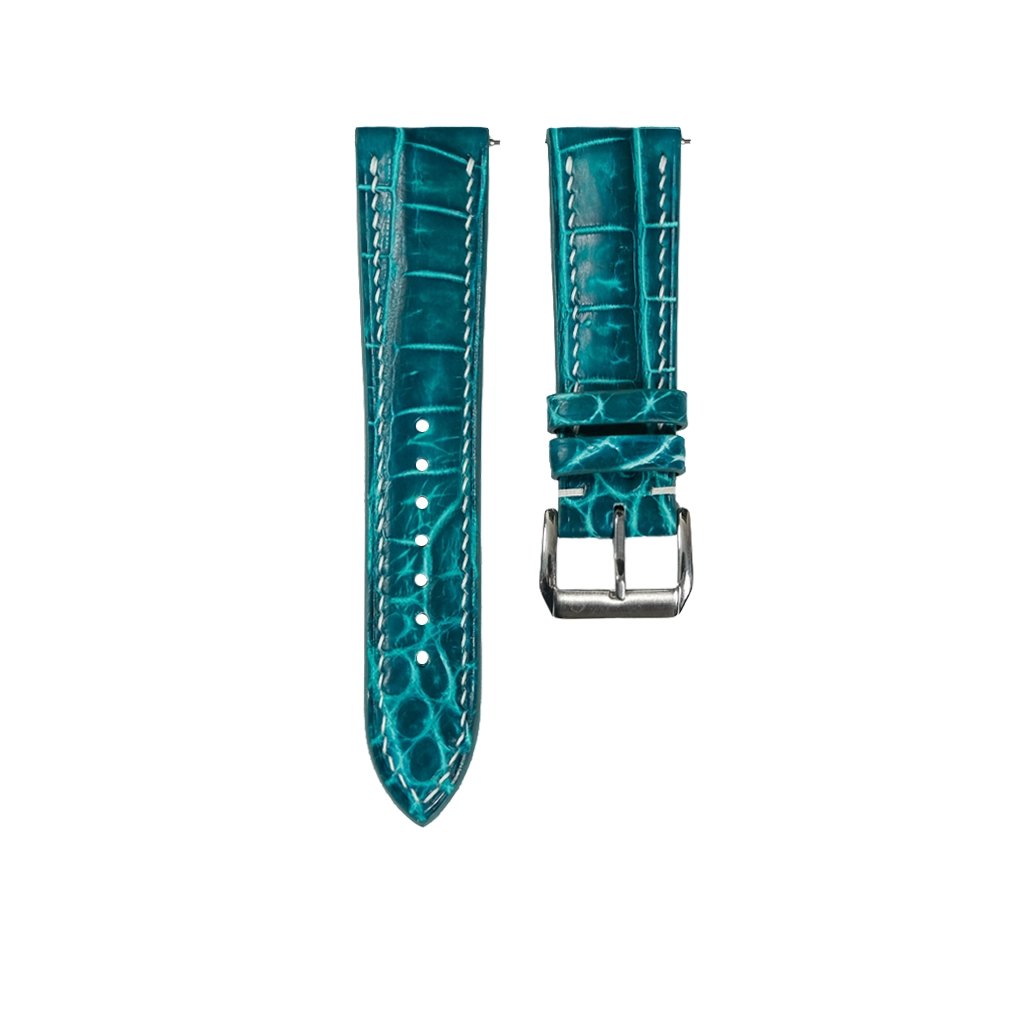 Aqua Patina Alligator Leather Watch Strap — original product photo